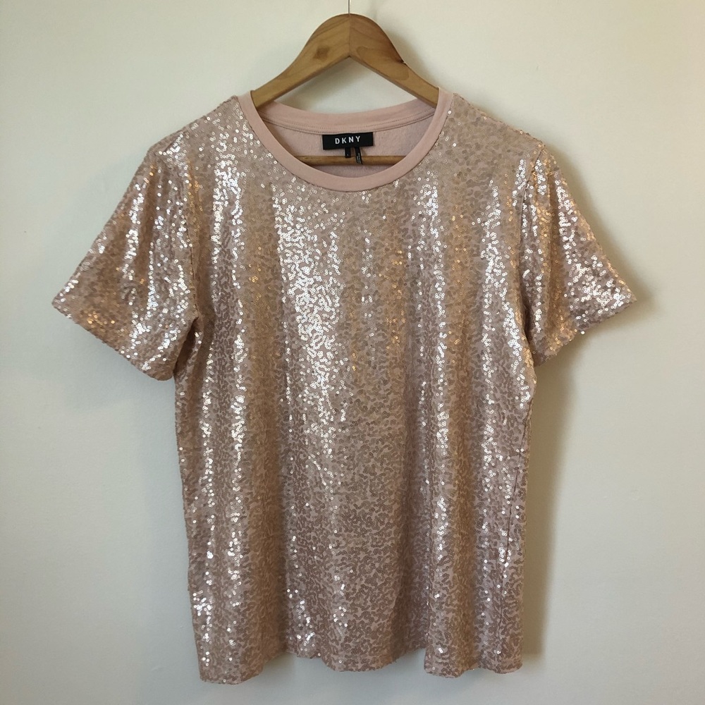 DKNY Pink Sequin Tee